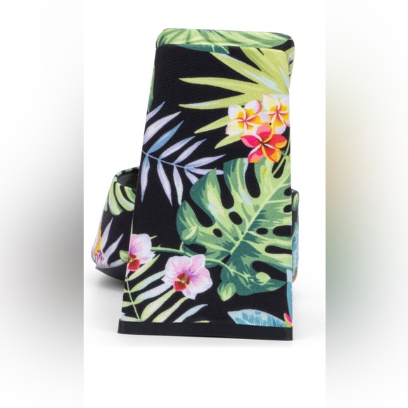 🌺Torgeis Paradise Tropical Mules Block High Heel - Picture 2 of 13